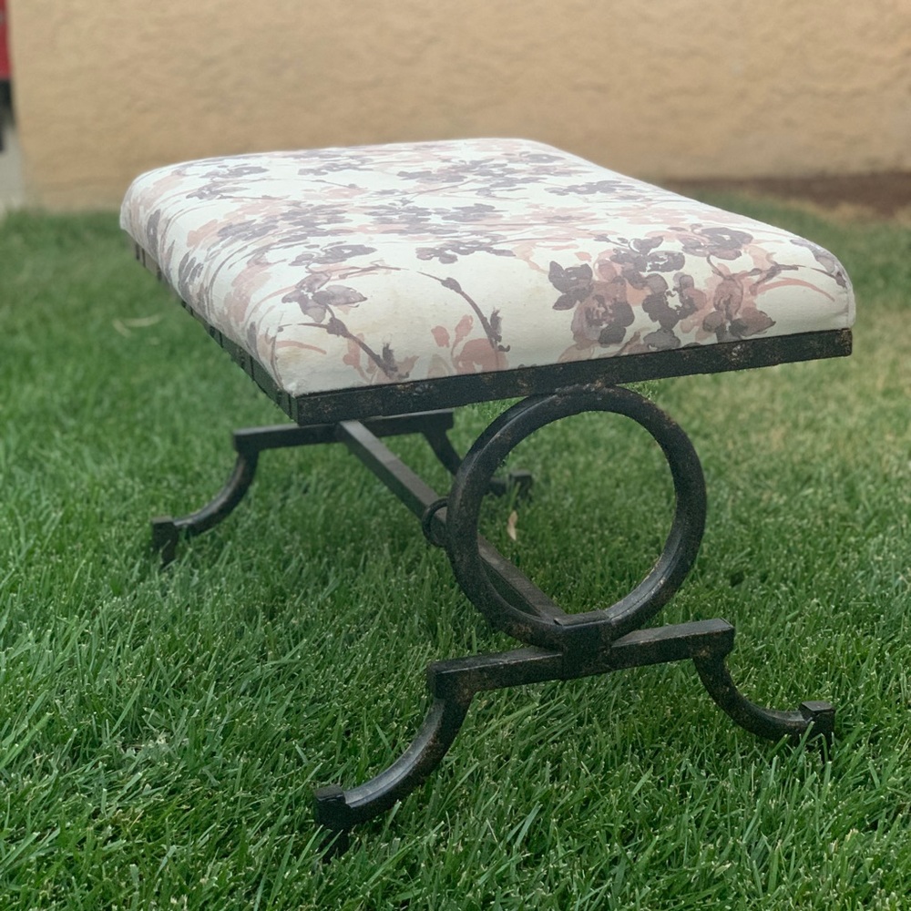 Vanity Bench - Beige, Light Pink And Dark Fade Purple